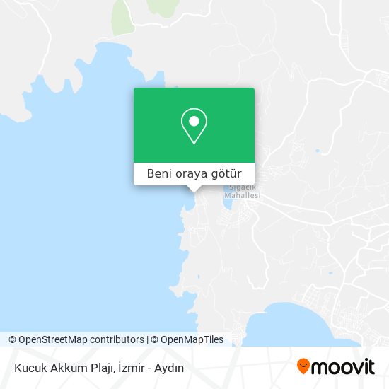 Kucuk Akkum Plajı harita