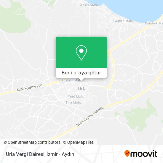 Urla Vergi Dairesi harita