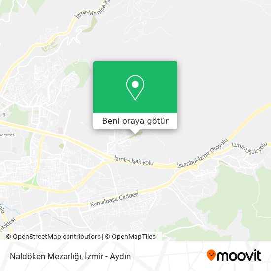 Naldöken Mezarlığı harita