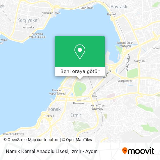 Namık Kemal Anadolu Lisesi harita