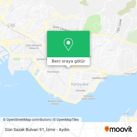 Gün Sazak Bulvari 91 harita