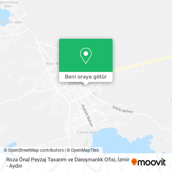 Roza Önal Peyzaj Tasarım ve Danışmanlık Ofisi harita