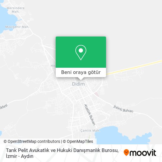 Tarık Pelit Avukatlık ve Hukuki Danışmanlık Burosu harita