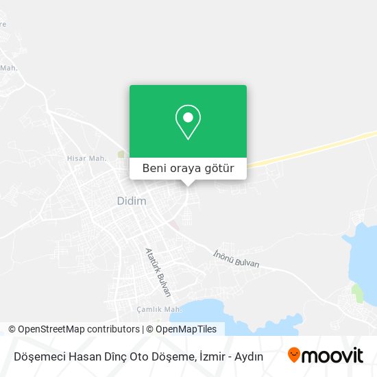 Döşemeci Hasan Dînç Oto Döşeme harita