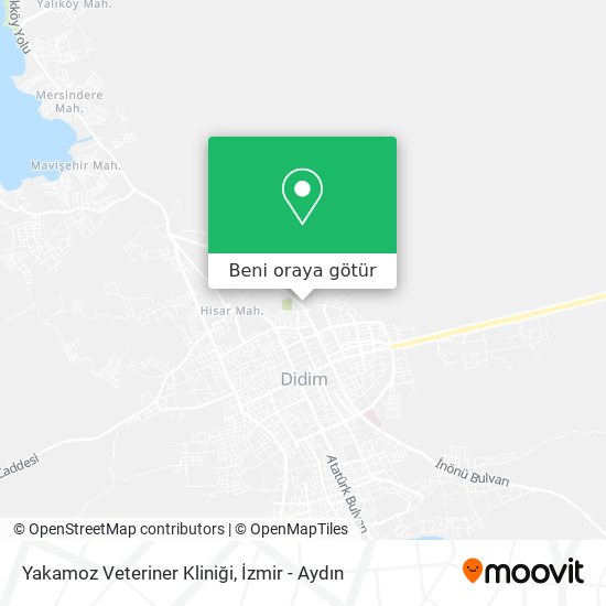 Yakamoz Veteriner Kliniği harita