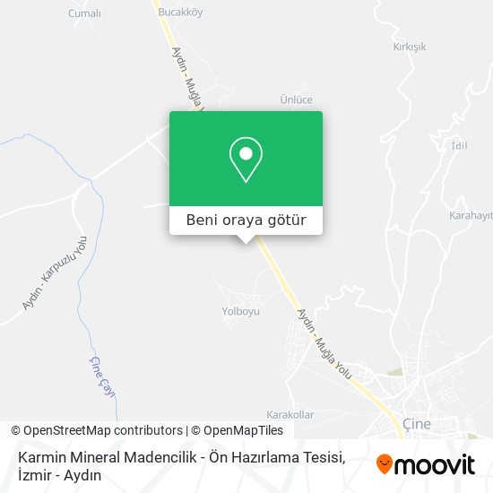 Karmin Mineral Madencilik - Ön Hazırlama Tesisi harita