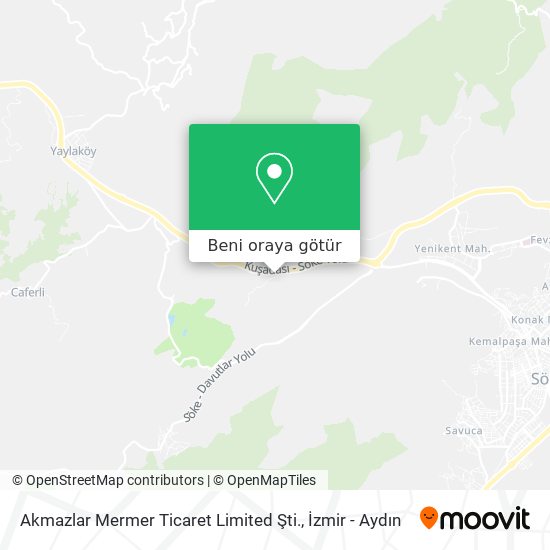 Akmazlar Mermer Ticaret Limited Şti. harita