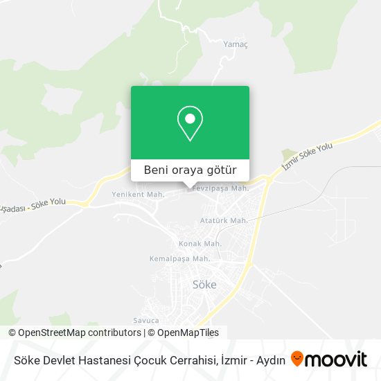 Söke Devlet Hastanesi Çocuk Cerrahisi harita