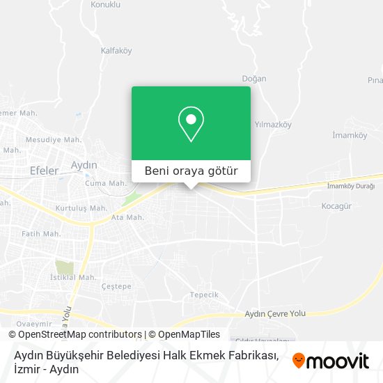 Aydın Büyükşehir Belediyesi Halk Ekmek Fabrikası harita