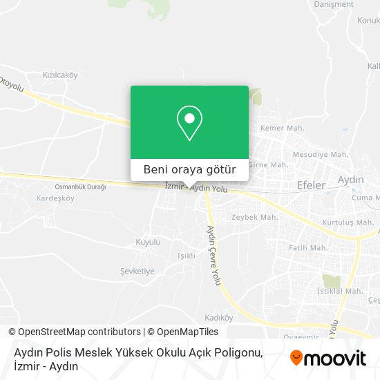 Aydın Polis Meslek Yüksek Okulu Açık Poligonu harita