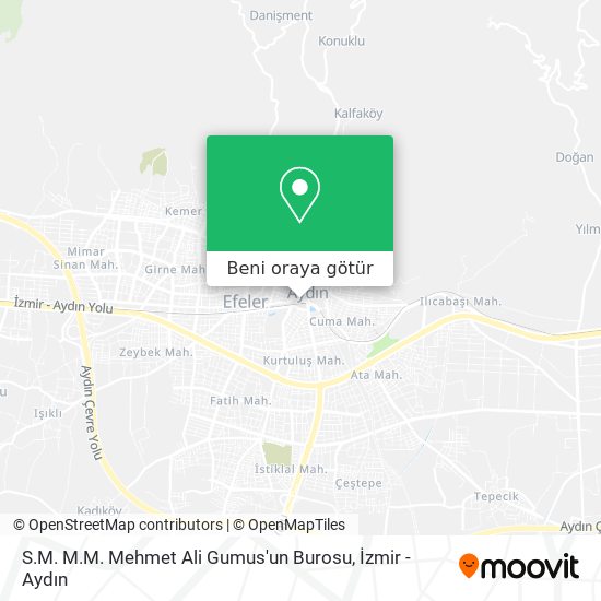S.M. M.M. Mehmet Ali Gumus'un Burosu harita