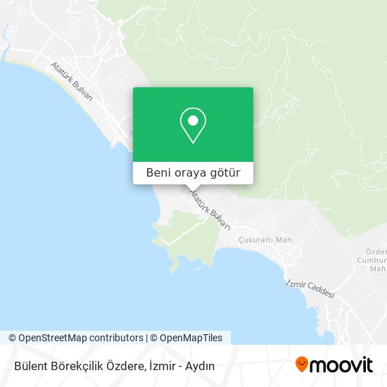 Bülent Börekçilik Özdere harita