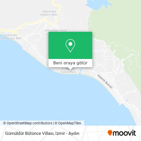 Gümüldür Bütünce Villası harita