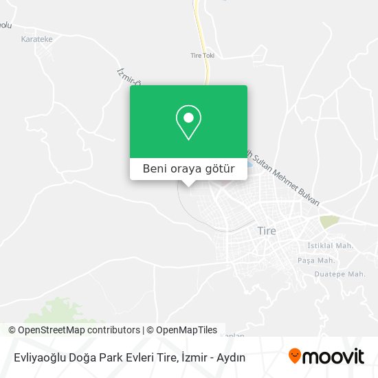 Evliyaoğlu Doğa Park Evleri Tire harita