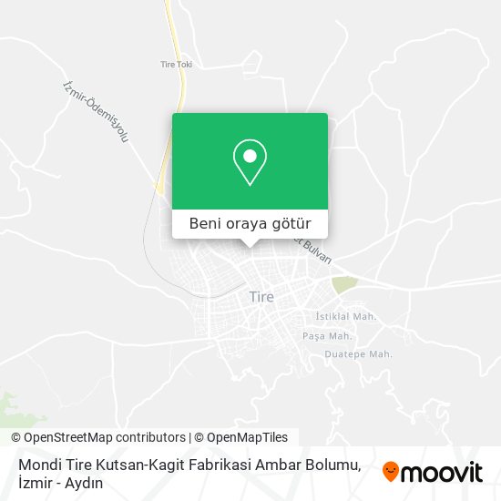 Mondi Tire Kutsan-Kagit Fabrikasi Ambar Bolumu harita