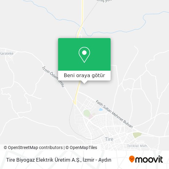 Tire Biyogaz Elektrik Üretim A.Ş. harita
