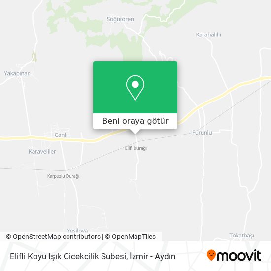 Elifli Koyu Işık Cicekcilik Subesi harita