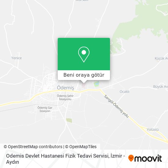 Odemis Devlet Hastanesi Fizik Tedavi Servisi harita