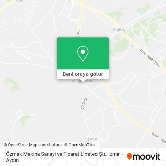 Özmak Makina Sanayi ve Ticaret Limited Şti. harita