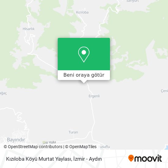 Kızıloba Köyü Murtat Yaylası harita