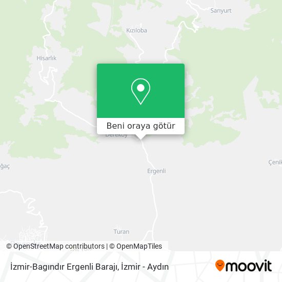 İzmir-Bagındır Ergenli Barajı harita