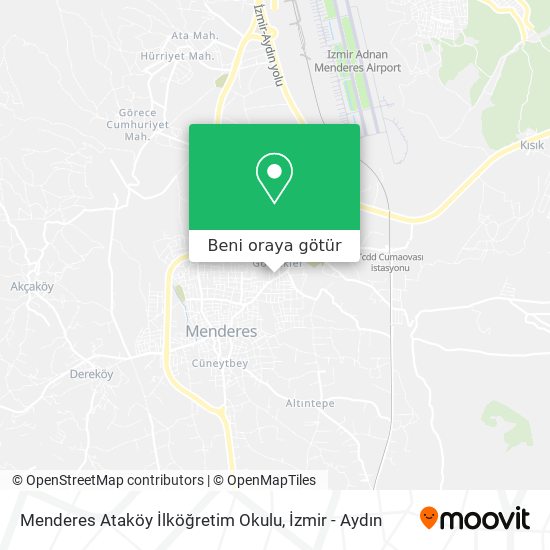 Menderes Ataköy İlköğretim Okulu harita
