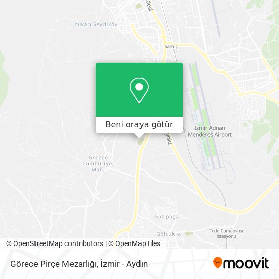 Görece Pirçe Mezarlığı harita