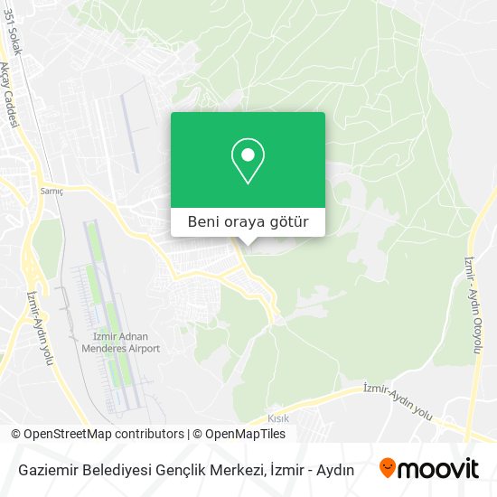 Gaziemir Belediyesi Gençlik Merkezi harita