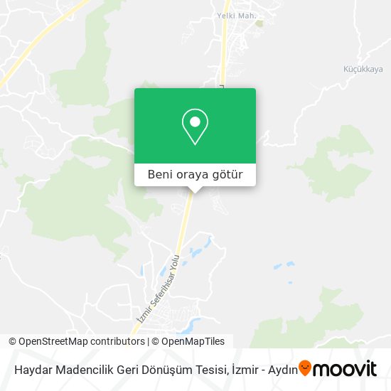 Haydar Madencilik Geri Dönüşüm Tesisi harita
