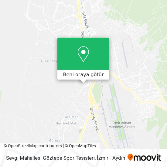 Sevgi Mahallesi Göztepe Spor Tesisleri harita