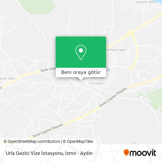 Urla Gezici Vize İstasyonu harita