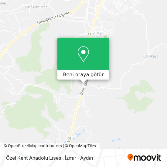 Özel Kent Anadolu Lisesi harita