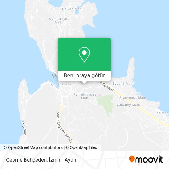 Çeşme Bahçeden harita