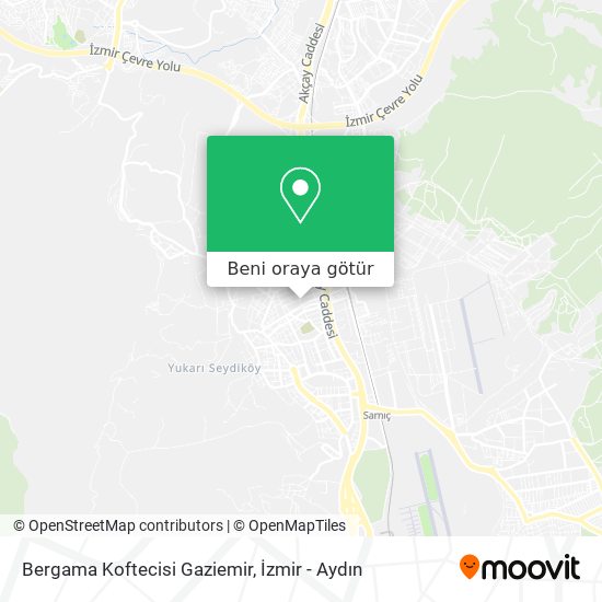 Bergama Koftecisi Gaziemir harita
