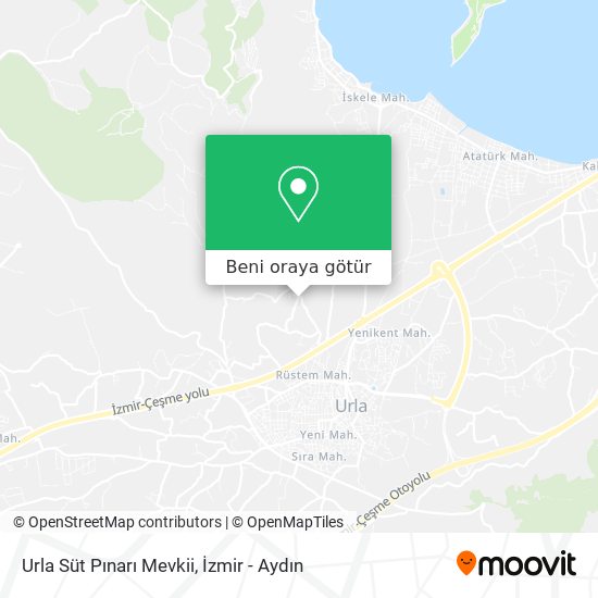 Urla Süt Pınarı Mevkii harita