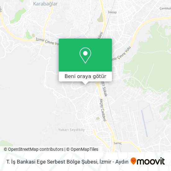 T. İş Bankasi Ege Serbest Bölge Şubesi harita