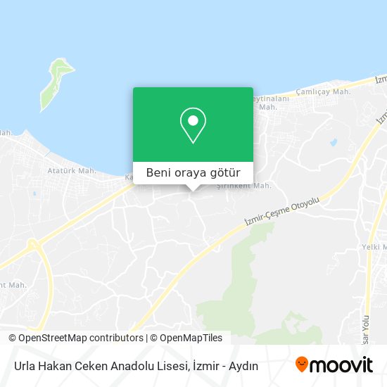 Urla Hakan Ceken Anadolu Lisesi harita