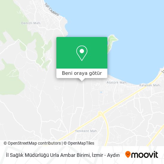 İl Sağlık Müdürlüğü Urla Ambar Birimi harita