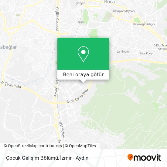Çocuk Gelişim Bölümü harita