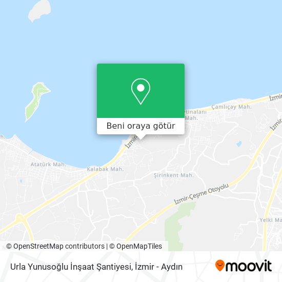 Urla Yunusoğlu İnşaat Şantiyesi harita