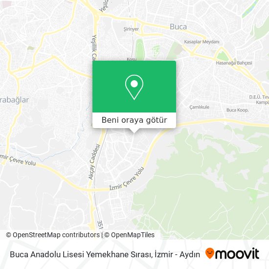 Buca Anadolu Lisesi Yemekhane Sırası harita