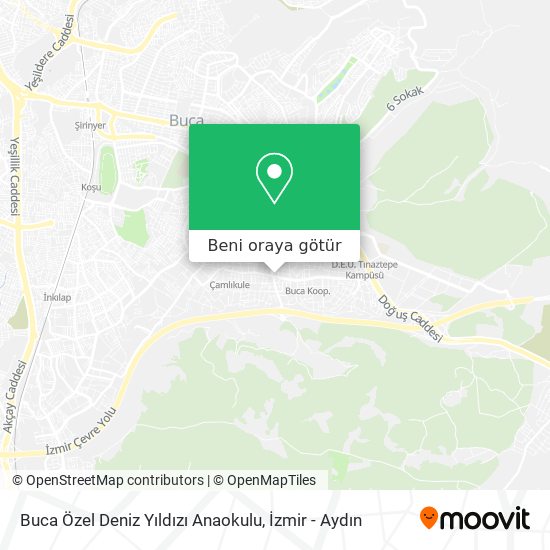 Buca Özel Deniz Yıldızı Anaokulu harita
