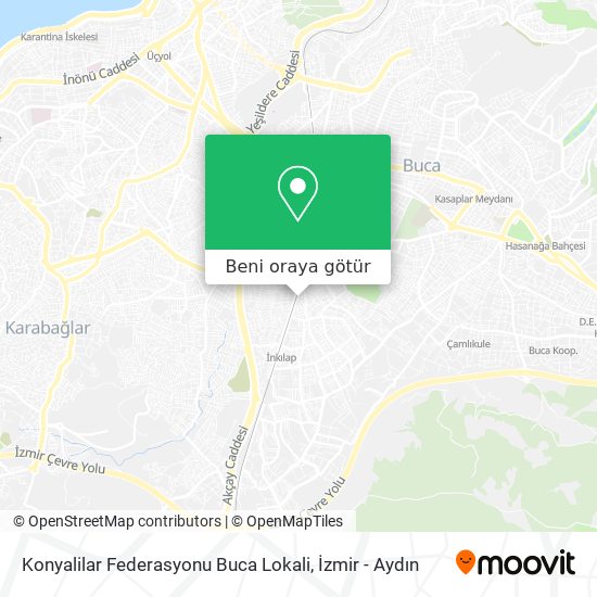 Konyalilar Federasyonu Buca Lokali harita
