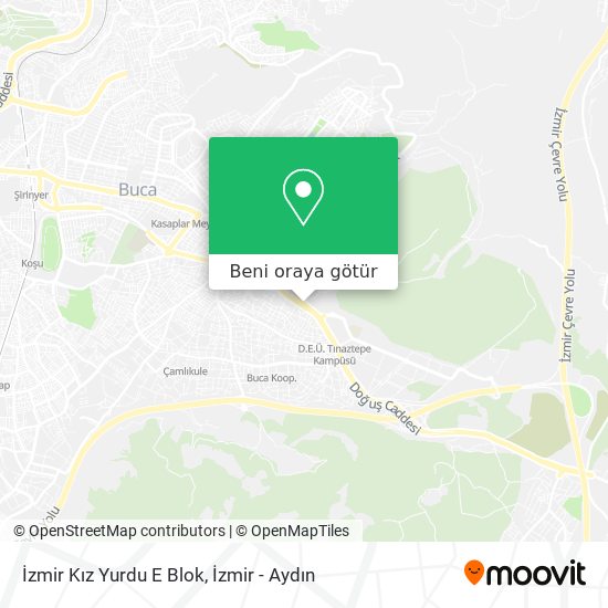 İzmir Kız Yurdu E Blok harita