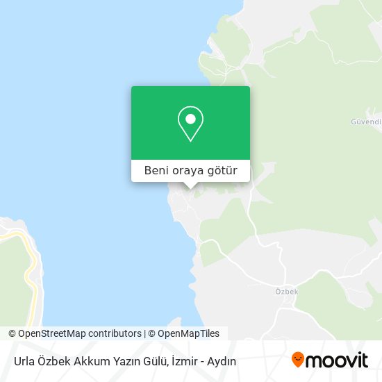 Urla Özbek Akkum Yazın Gülü harita