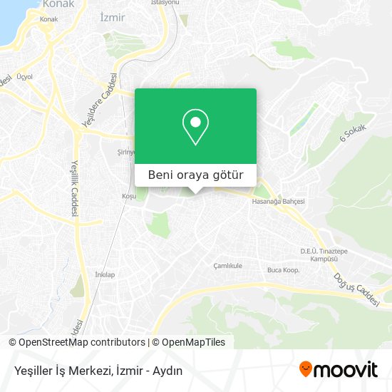 Yeşiller İş Merkezi harita