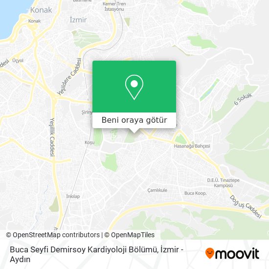 Buca Seyfi Demirsoy Kardiyoloji Bölümü harita