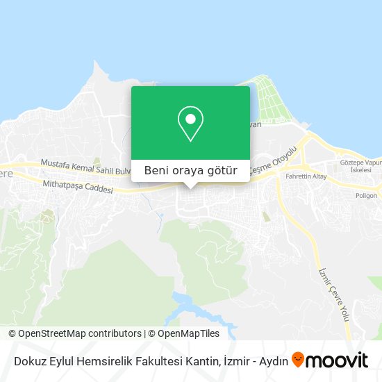 Dokuz Eylul Hemsirelik Fakultesi Kantin harita
