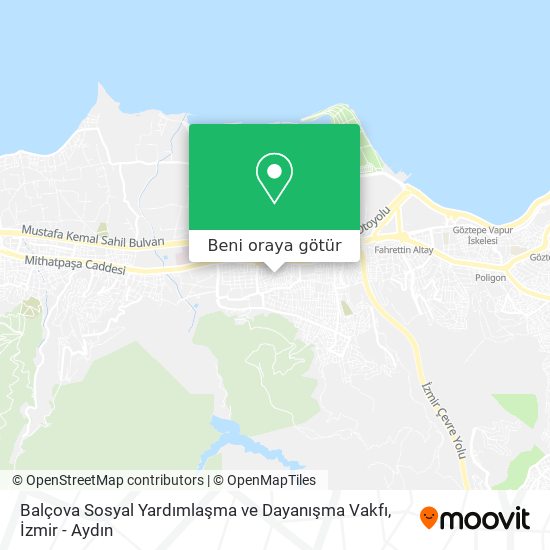 Balçova Sosyal Yardımlaşma ve Dayanışma Vakfı harita