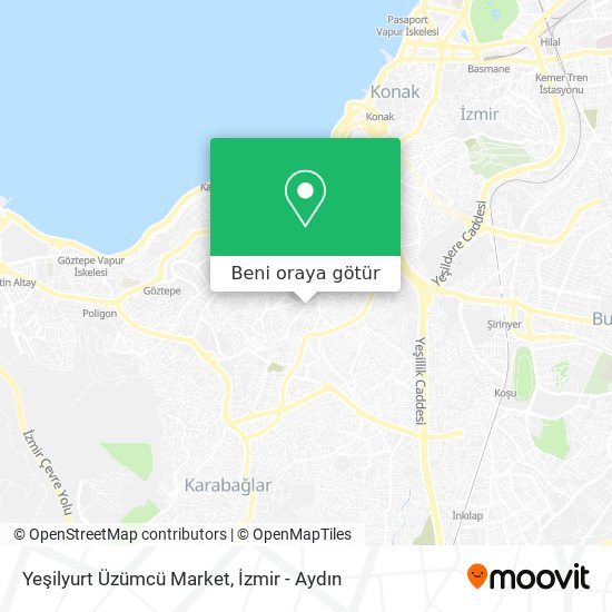 Yeşilyurt Üzümcü Market harita